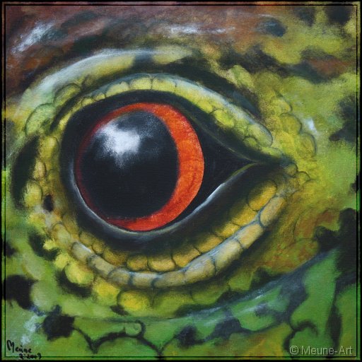 Augenblick einer Zauneidechse Acryl auf Leinwand;
30 x 30 cm